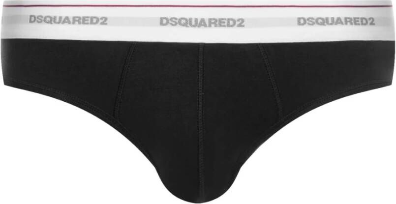 Dsquared2 Premium pakket van drie stretch katoenen slips Black Heren