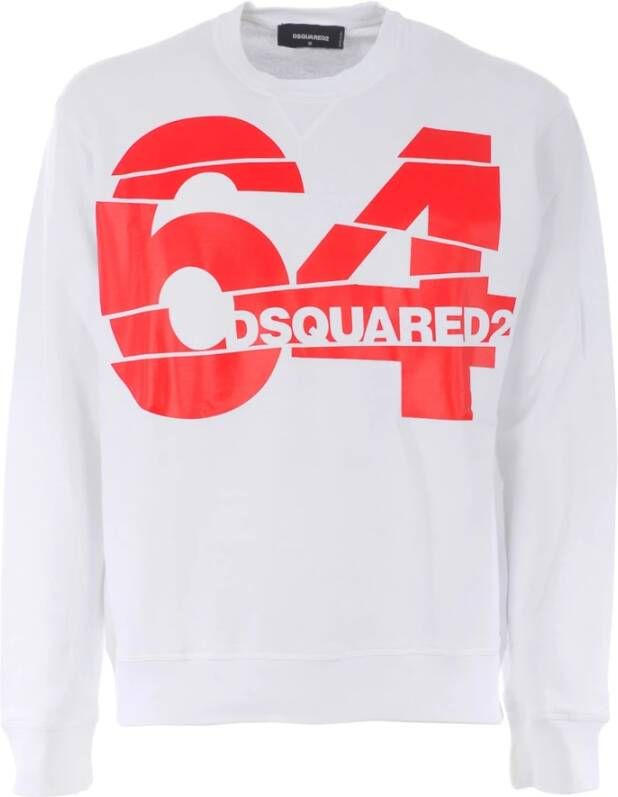 Dsquared2 64 Logo Sweatshirt White Heren