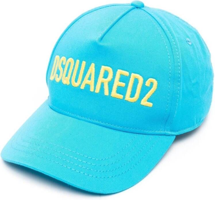 Dsquared2 Upgrade je accessoires met deze Italiaanse katoenen pet Blauw Heren