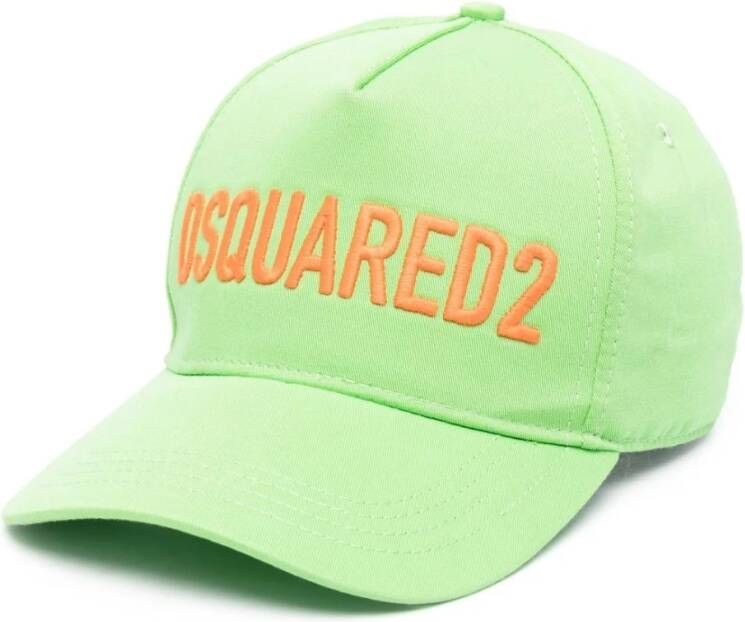 Dsquared2 Stijlvolle Logo Geborduurde Cap voor nen Groen