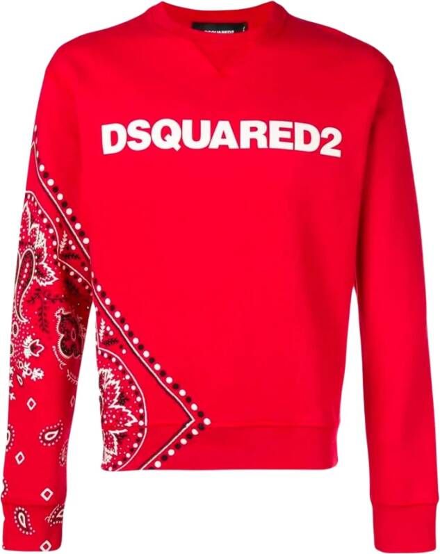 Dsquared2 Bandana Print Sweatshirt Rood Heren