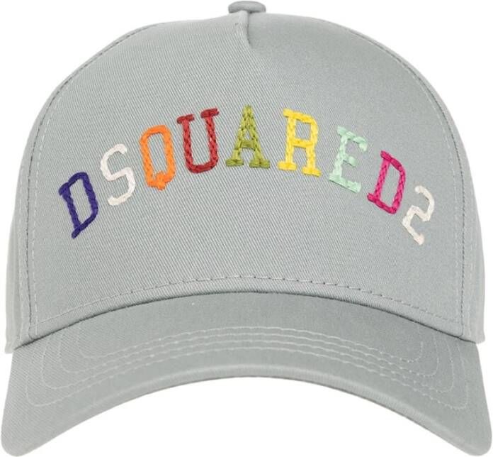 Dsquared2 Geborduurde baseballpet met gesp Gray Unisex