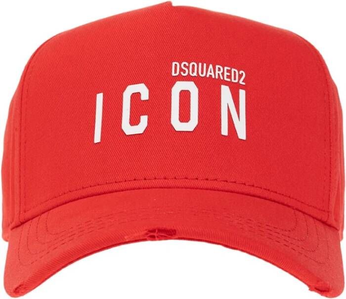 Dsquared2 Baseballpet met gesp sluiting en reliëf Red Unisex