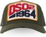 Dsquared2 Coole en stijlvolle baseballpet met logo-applicatie Green Heren - Thumbnail 1