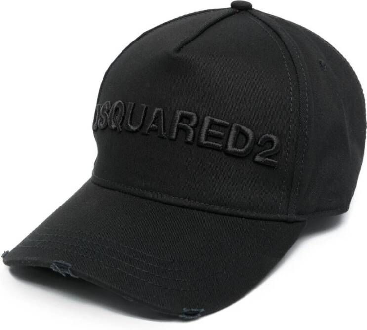 Dsquared2 Baseballpet met geborduurd logo Zwart Heren