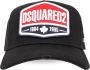 Dsquared2 Zwarte Verstelbare Cargo Baseball Cap met Logo Borduring Black Heren - Thumbnail 1
