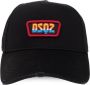 Dsquared2 Geborduurd Logo Baseball Cap Gesp Sluiting Black Unisex - Thumbnail 1