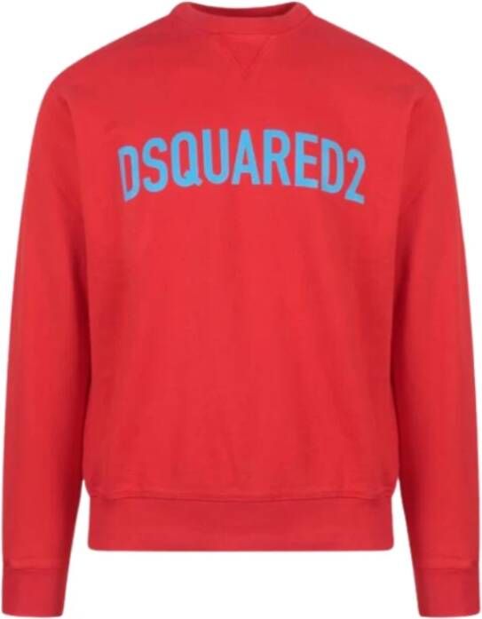 Dsquared2 Logo-Print Crew-Neck Sweatshirt Rood Heren