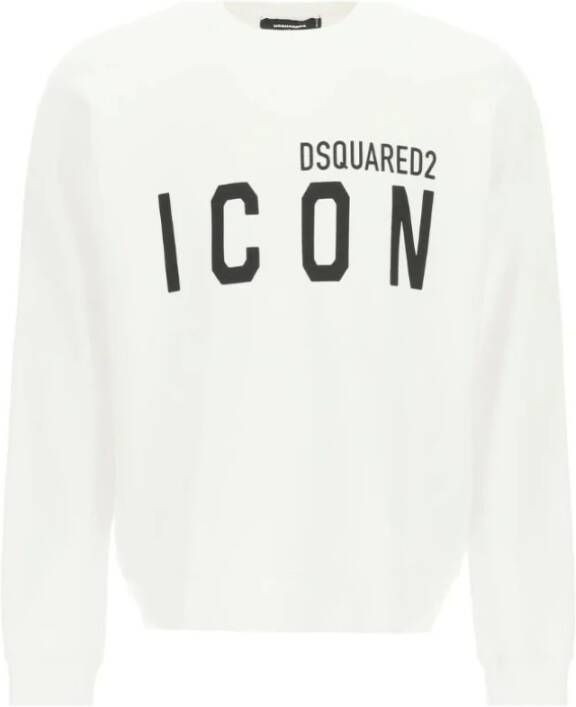Dsquared2 Witte Icon Jersey Sweatshirt White Heren