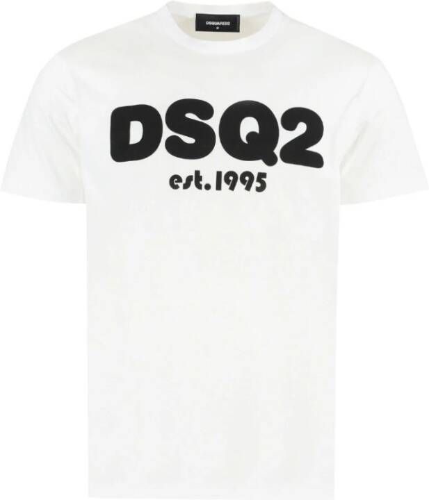 Dsquared2 Dsq2 Est.1995 Katoenen T-shirt Wit White Heren
