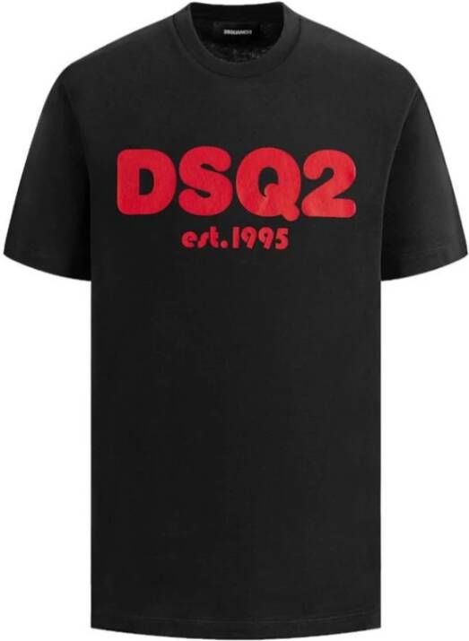 Dsquared2 Dsq2 Est.1995 Katoenen T-shirt Zwart Black Heren