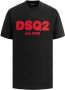 Dsquared2 Dsq2 Est.1995 Katoenen T-shirt Zwart Black Heren - Thumbnail 1
