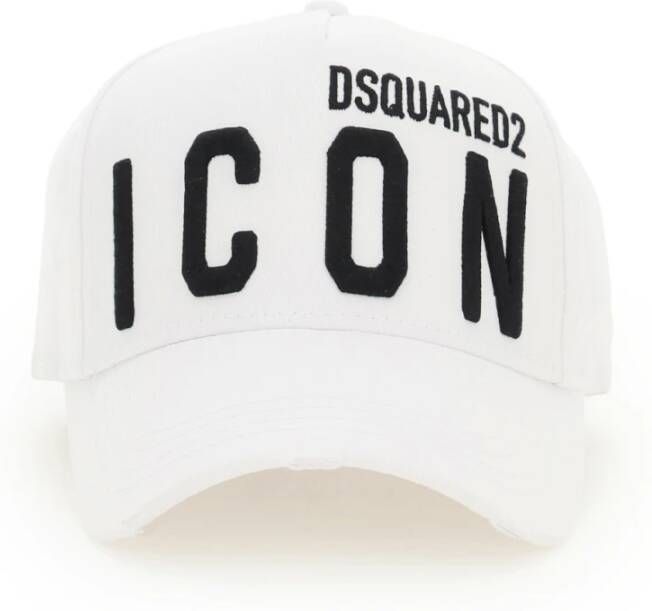 Dsquared2 Be Icon Baseball Cap Wit Heren