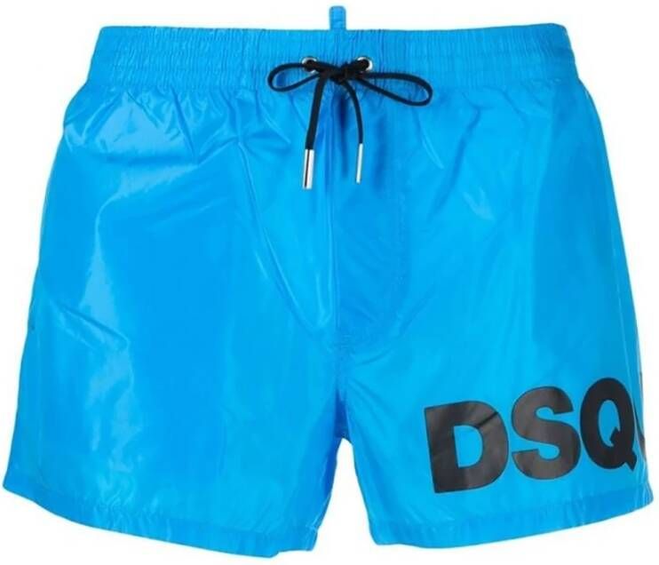 Dsquared2 Stijlvolle Boxer Midi Zwemkleding voor Heren Blauw Heren