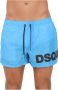 Dsquared2 Heren Zwembroek Logo Boxer Shorts Blue Heren - Thumbnail 1