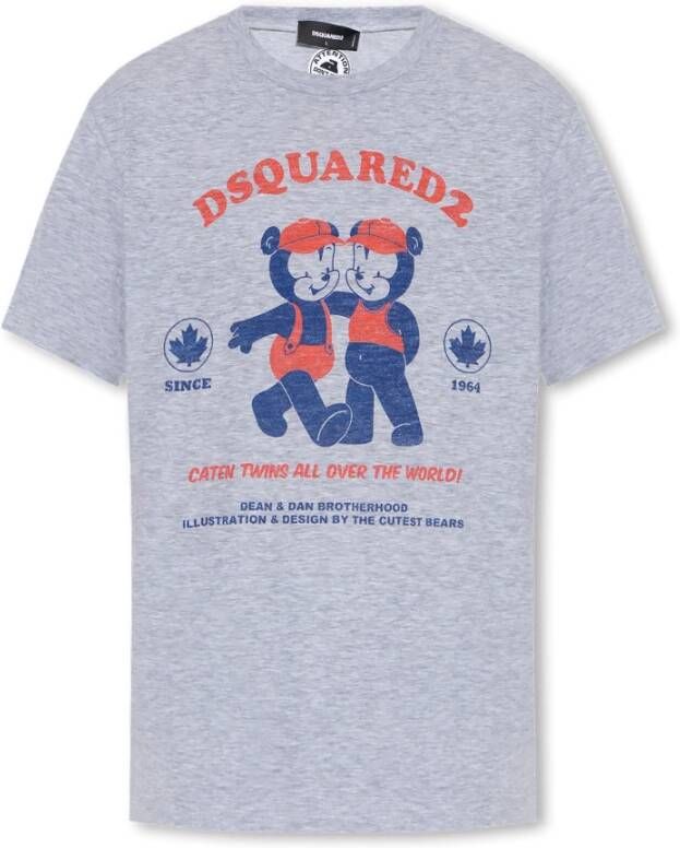 Dsquared2 Bedrukt T-shirt Grijs Heren