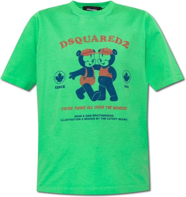 Dsquared2 Bedrukt T-shirt Groen Dames