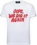 Dsquared2 Bedrukt T-shirt White Heren - Thumbnail 1
