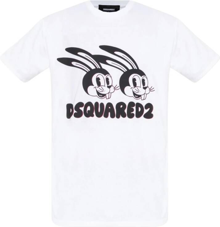 Dsquared2 Bedrukt t-shirt Wit Heren