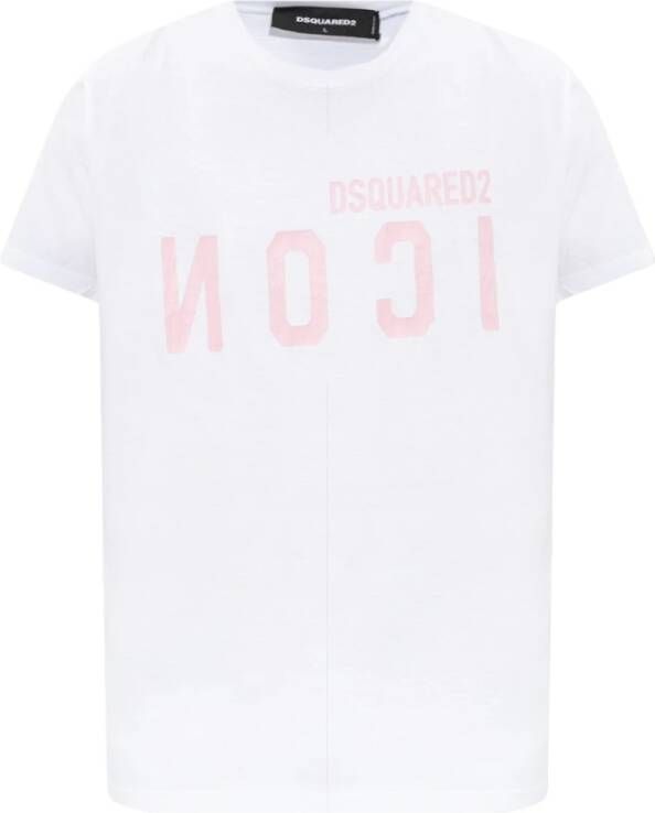 Dsquared2 Bedrukt t-shirt Wit Heren