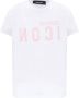 Dsquared2 Bedrukt T-shirt Wit Heren - Thumbnail 1