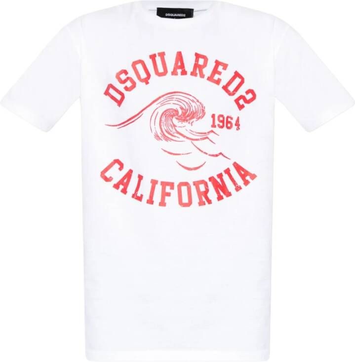 Dsquared2 Bedrukt t-shirt Wit Heren