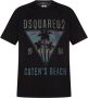 Dsquared2 Grafisch Bedrukt T-Shirt Zwart Black Heren - Thumbnail 1