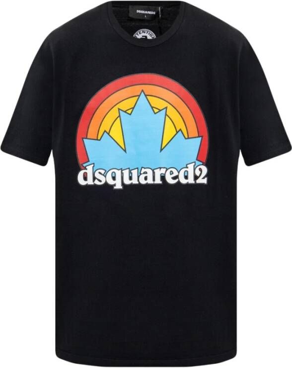 Dsquared2 Oversize Katoenen T-shirt voor Mannen Black Heren
