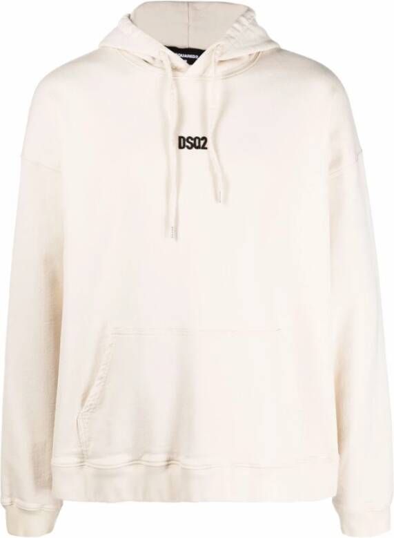 Dsquared2 Comfortabele en stijlvolle katoenen hoodie voor heren White Heren
