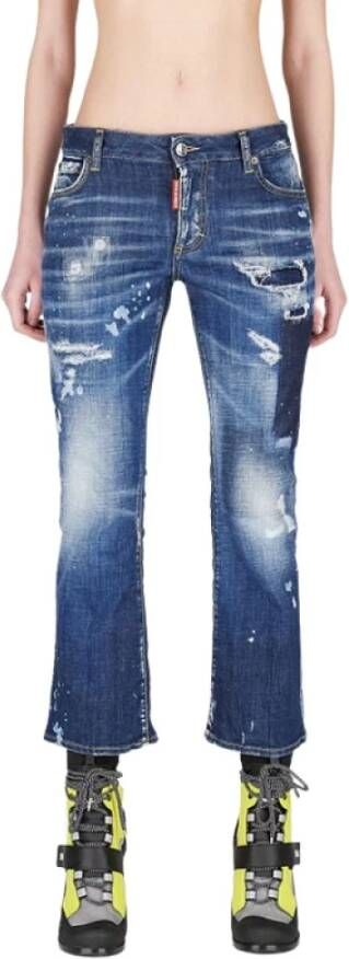 Dsquared2 Bijgesneden jeans Blauw Dames