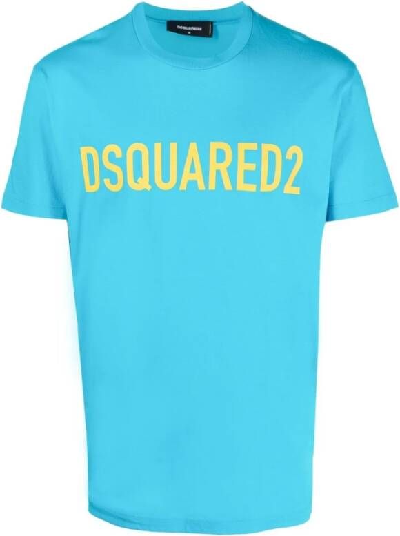 Dsquared2 Stijlvolle T-shirts voor Mannen en Vrouwen Blue Heren