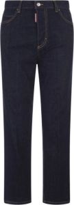Dsquared2 Blauwe Cropped Jeans met Mid-Rise Taille Blauw Dames