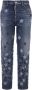 Dsquared2 Blauwe Cropped Jeans met Sterren Patches Blauw Dames - Thumbnail 1
