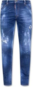 Dsquared2 Blauwe Distressed Cool Guy Jeans met Logo Print Blauw Heren
