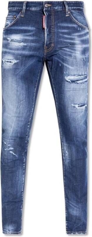 Dsquared2 Blauwe Distressed Cool Guy Jeans met Verfspat Effect Blauw Heren