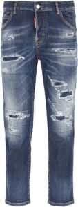 Dsquared2 Blauwe Gescheurde Denim Jeans voor Vrouwen Blauw Dames