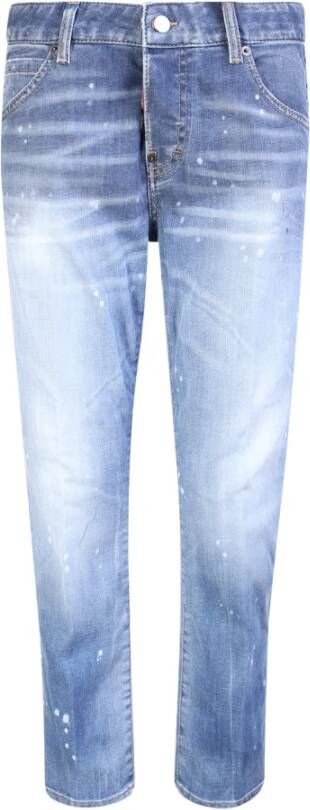 Dsquared2 Blauwe Jeans met Unieke Details Blauw Dames