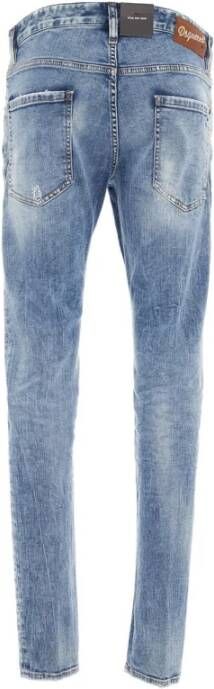 Dsquared2 Skinny Denim Jeans met Logo Detail Blue Heren
