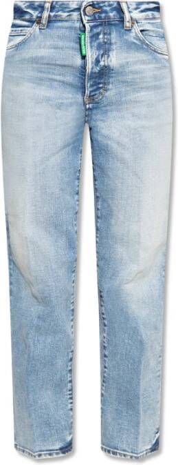 Dsquared2 High-waisted straight-leg jeans Blue Dames