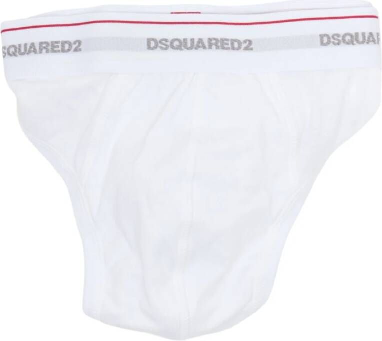 Dsquared2 Logo Driedelige Set Katoenen Slips S White Heren