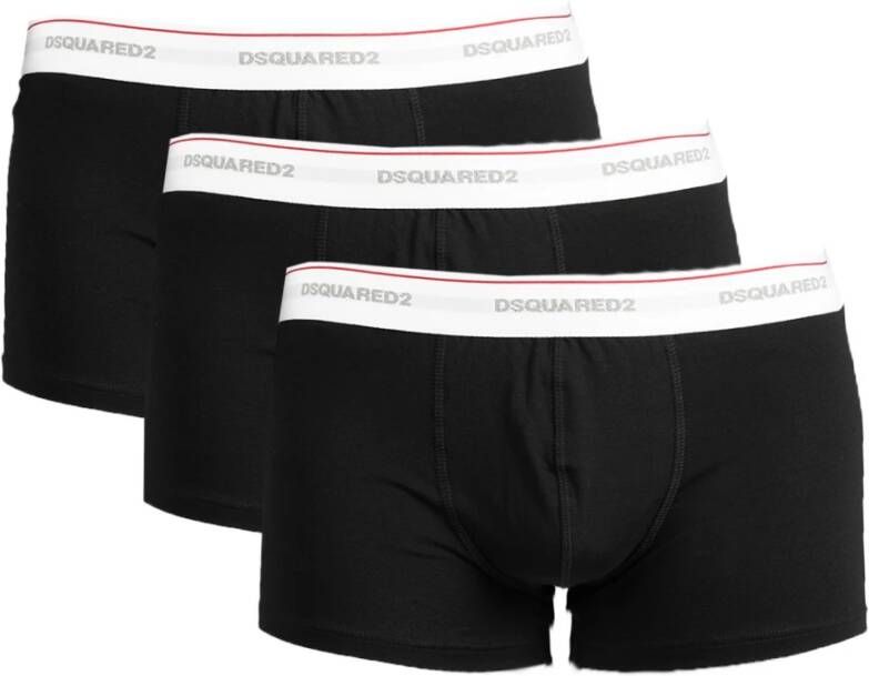 Dsquared2 Comfortabele Boxershorts 3-Pack Black Heren