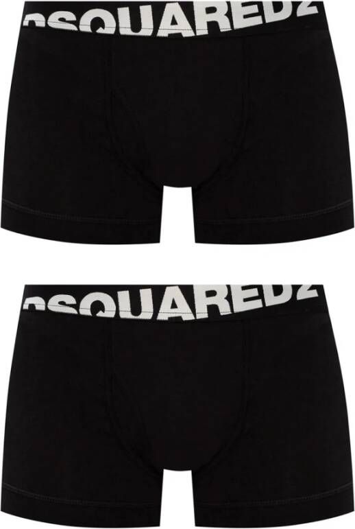 Dsquared2 Zwart Logo Boxershorts Set Black Heren