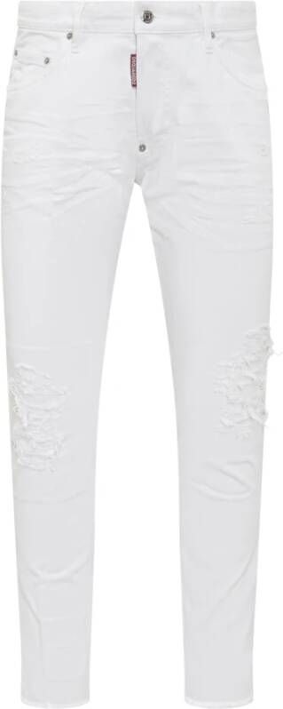 Dsquared2 Slim-fit Skater Jeans 44 Wit White Heren