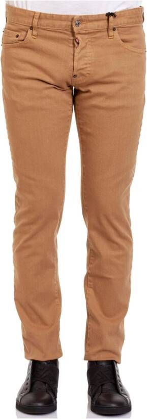 Dsquared2 Brown Cotton Jeans Pant Bruin Heren