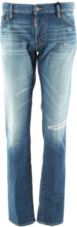 Dsquared2 Bruine Straight Jeans voor heren Blauw Heren