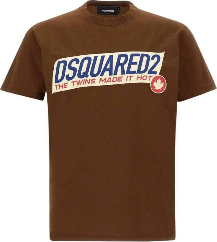 Dsquared2 Bruine T-shirts en Polos van Bruin Heren