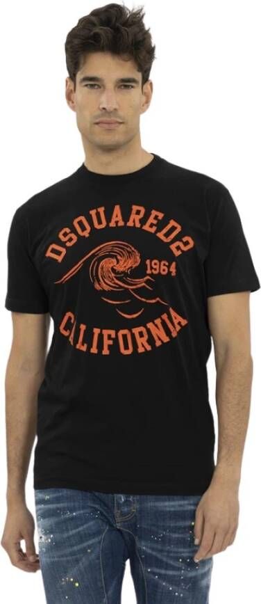 Dsquared2 California Tee Stijlvolle Ronde Hals T-Shirt voor Heren Zwart Heren