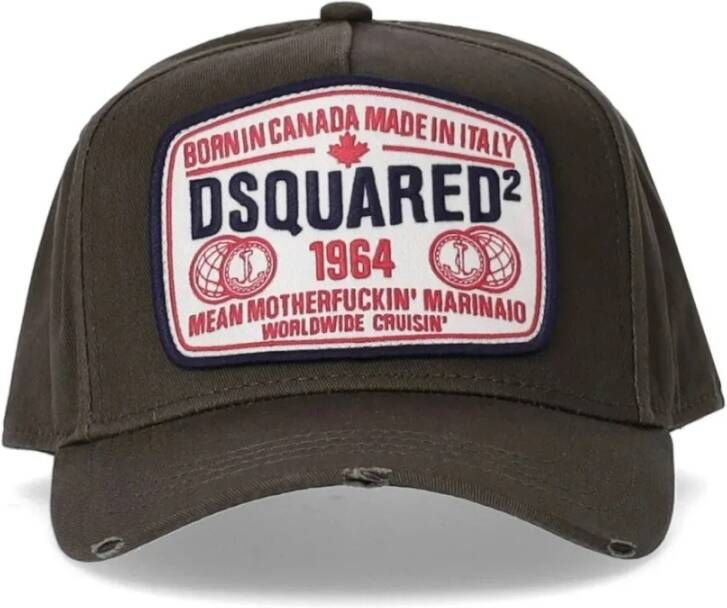 Dsquared2 Groene Patch Baseballpetten Green Heren