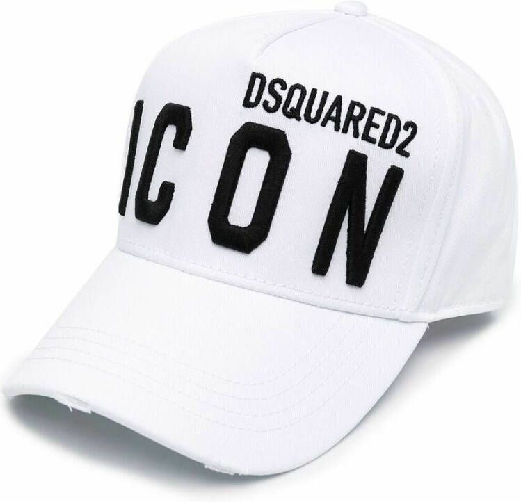 Dsquared2 Icon Logo Geborduurde Pet White Heren