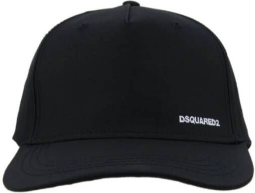 Dsquared2 Zwarte wollen hoeden & pet met geborduurd logo Black Unisex